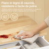 SoBuy FKW45-E-WN, carrello cucina con prese, 75x37,6x86,5 cm, cucina e caffè | Mobile cucina salvaspazio con portabottiglie e piedini intercambiabili, carrello cucina con ruote e piano , MDF/PB
