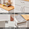 SoBuy FKW45-WN carrello cucina – portabottiglie 3 livelli per 9 bottiglie di vino