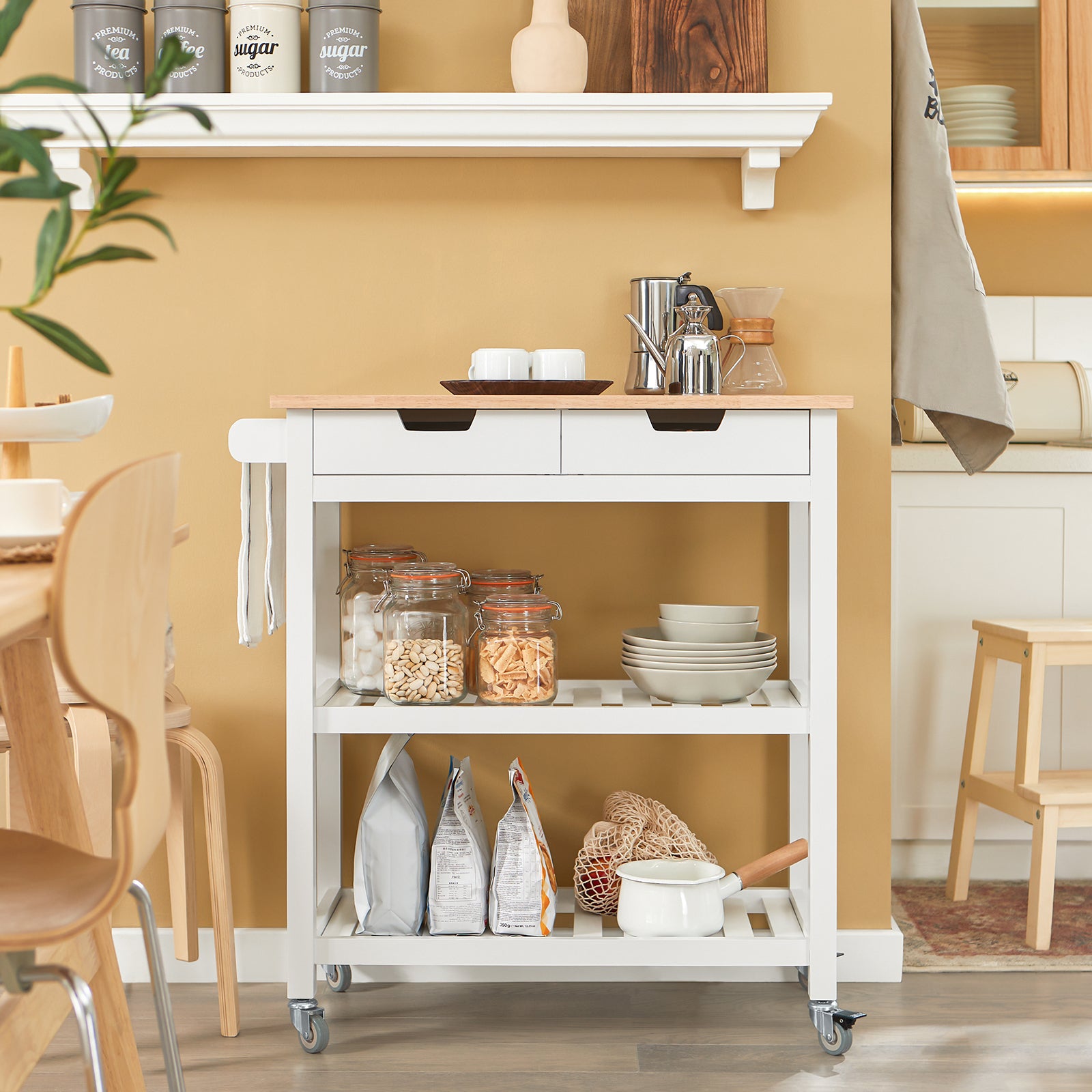 SoBuy Carrello da cucina Isola cucina Carrello Credenza con ruote Mobile microon SoBuy Carrello da cucina Isola cucina Carrello Credenza con ruote Mobile microon