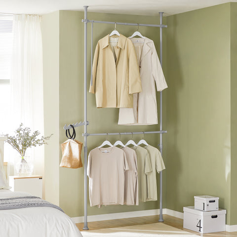 Sobuy гардероб гардероб гардероб модулни сиви закачалки frg109-hg