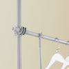 SoBuy FRG109-II-HG, Telescopic Appendiabiti da Terra, Robusto Stand Appendiabiti con Aste, Armadio Aperto Regolabile per Camera da Letto, Porta Abiti Grigio