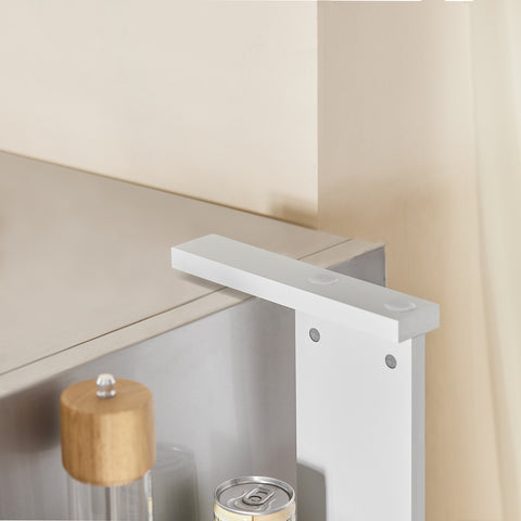 Sobuy Angular рафтове за кухня за съхранение на стенно пространство за окачване на бял FRG150-W