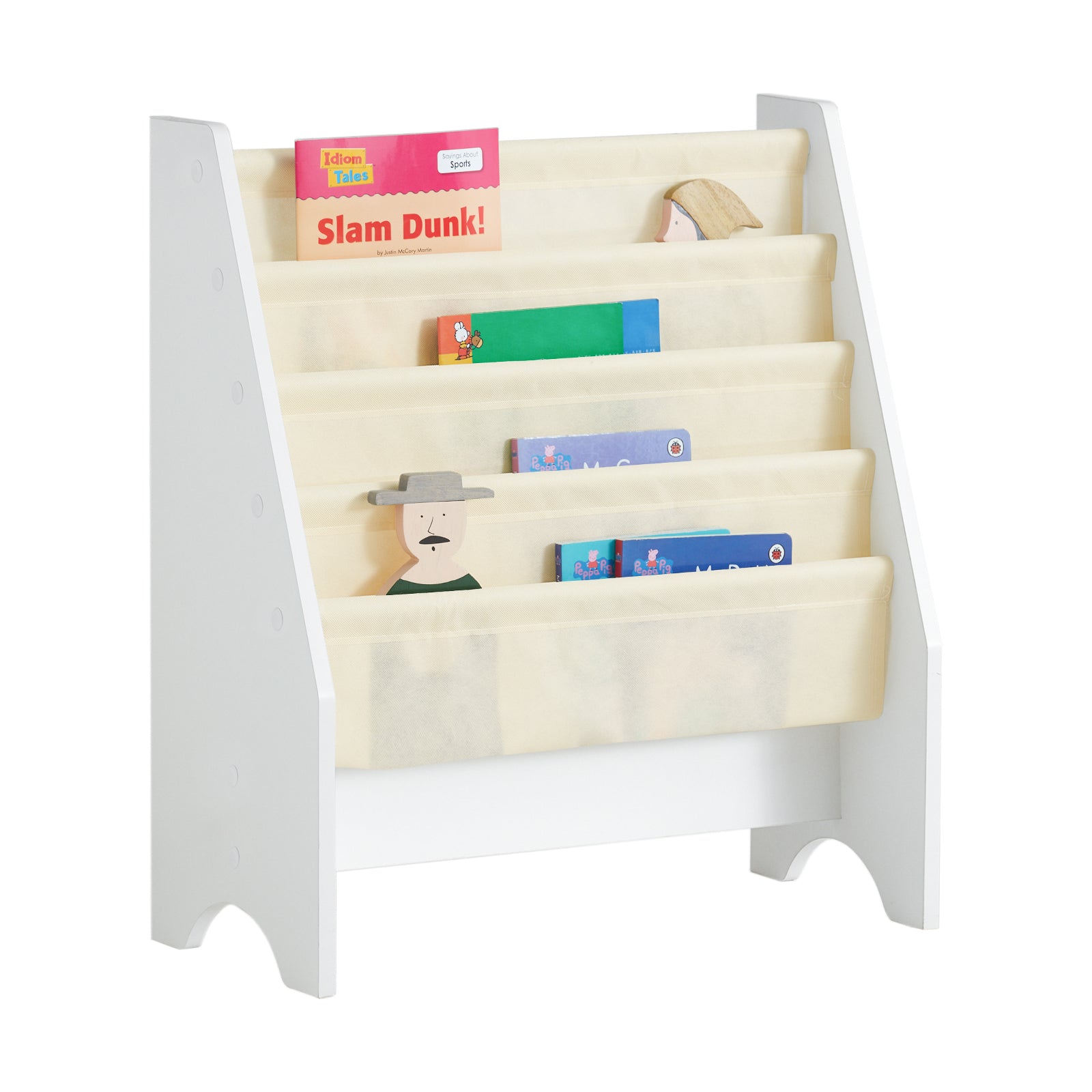 SoBuy Libreria montessoriana per bambini Portariviste Mobiletto cameretta  bambini, con 2 ante, bianco, KMB11-W : : Casa e cucina