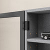SoBuy FSB113-DG Vetrina da Parete con 5 Ripiani, Ante in Vetro, Grigio - immagine 6/12