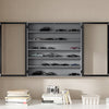 SoBuy FSB113-H-DG Mobiletto Sospeso con Ante in Vetro, 5 Ripiani, Grigio - immagine 9/12