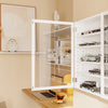 SoBuy FSB113-W Mobiletto da Parete Sospeso con Ante Battenti, Bianco - immagine 11/12