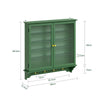 SoBuy FSB114-E-SY Armadio da Parete Sospeso con Ante in Vetro, Verde Scuro - immagine 3/12