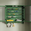 SoBuy FSB114-E-SY Armadio da Parete Sospeso con Ante in Vetro, Verde Scuro - immagine 7/12