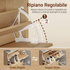 SoBuy FSR212-N, Schuhregal für den Eingangsbereich – platzsparendes, schlankes Schuhregal aus Holz, großes Fassungsvermögen für Schuhe bis Größe 47, modernes nordisches Design, ideal für Flur, Eingangsbereich, Familie, Holz, 60 x 24 x 95 cm