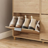 SoBuy FSR214-N Schuhregal für den Eingangsbereich – platzsparendes, schlankes Schuhregal aus Holz, großes Fassungsvermögen für Schuhe bis Größe 47, modernes nordisches Design, ideal für Flur, Eingangsbereich, Familie, 100 x 24 x 83 cm