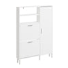 SoBuy FSR230-W Scarpiera Slim con Ante Ribaltabili, 8 Ripiani, Bianco - immagine 1/12