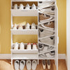 SoBuy FSR232-W Armadio per Scarpe Multiuso con 6 Ganci, 8 Ripiani, Bianco - immagine 11/12