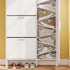 SoBuy FSR233-W Scarpiera Salvaspazio con Specchio, 9 Ripiani, Bianco - immagine 12/12