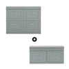SoBuy FSR64-HG+FSR79-HG, Set Ingresso Grigio con Panchina Scarpe e Armadietto a Cassettoni Ribaltabili | Profondità 24 cm