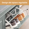 SoBuy FSR64-HG+FSR79-HG, Set Ingresso Grigio con Panchina Scarpe e Armadietto a Cassettoni Ribaltabili | Profondità 24 cm