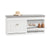 SoBuy FSR64-W Scarpiera Salvaspazio Slim da Ingresso Panca Contenitore con Cuscino, Cassapanca Scarpiera Regolabile per Casa, Camera, Corridoio, L104*P24*A52cm, Bianco