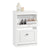 SoBuy FSR78-W Scarpiera Salvaspazio Slim Mobiletto da Ingresso con 2 Ante a Ribalta Armadio Portascarpe Scarpiera Moderna per Ingresso Corridoio o Camera da Letto 54x24x83cm Bianco