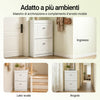 SoBuy FSR78-W mobile scarpiera bianca adatta a più ambienti: ingresso, lato scala e angolo corridoio