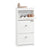 SoBuy FSR94-W Scarpiera Salvaspazio Slim Mobiletto da Ingresso 3 Ante a Ribalta, Armadio Portascarpe Scarpiera Moderna per Ingresso, Corridoio o Camera da Letto 53x24x117cm Bianca