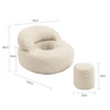 SoBuy FST100-MI Poltrona relax con pouf poggiapiedi (immagine 3/12)