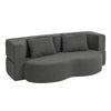 SoBuy FST101-DG Divano Letto 2 Posti con Materasso in Spugna, Grigio Scuro - immagine 1/12