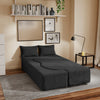 SoBuy FST101-SCH Divano Letto 2 Posti Pieghevole con 2 Cuscini, Nero - immagine 11/12