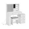 SoBuy FWT114-E-W Set Mobile lavabo con specchio Bianco con 5 cassetti (immagine 1/12)