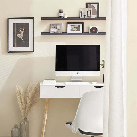 Sobuy White White Desk Table с FWT40-Down Bookcase