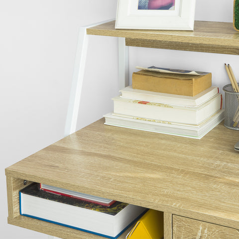 Sobuy Малко бюро с шкаф за книги, чекмедже и куб размер на горната част на масата L76*P50*A75 cm FWT63-N