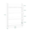 SoBuy Platzsparendes Bücherregal für Kinder 80x12x118cm KMB08-W