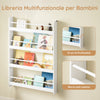 SoBuy Platzsparendes Bücherregal für Kinder 80x12x118cm KMB08-W