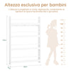 SoBuy Platzsparendes Bücherregal für Kinder 80x12x118cm KMB08-W