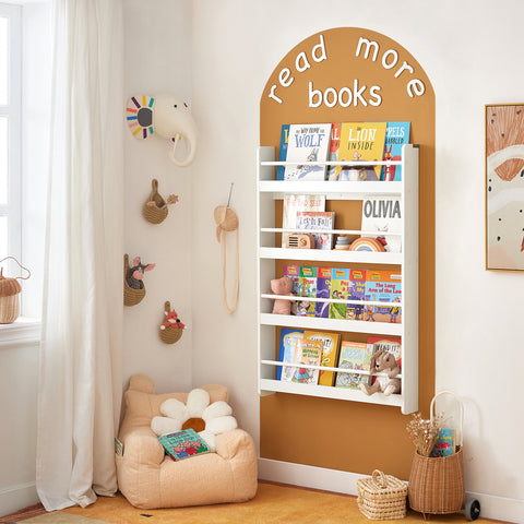 Libreria salvaspazio per bambini 80x12x118cm KMB08-W