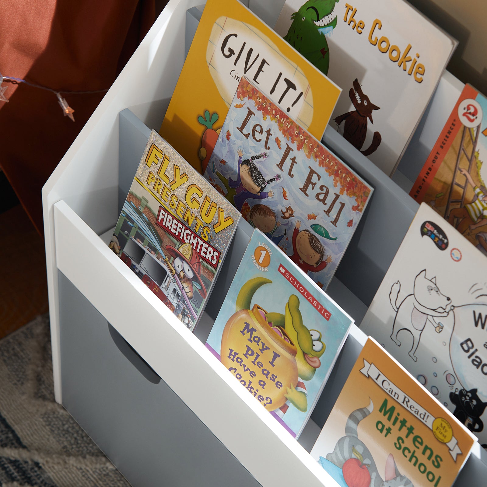 SoBuy Libreria Montessoriana Per Bambini Porta Libri Bambini 3 Ripiani Libreria Da Terra Scaffale Portagiochi Cameretta Mobile Porta Giocattoli Bianco 58x18x81cm KMB45-W