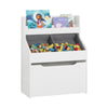 SoBuy Libreria per bambini Scaffale per giocattoli con 2 scatole in tessuto Mobili per camerette Bianco 63x32x80cm KMB71-W
