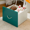 SoBuy cassettiera per giocattoli per bambini con coperchio scatola per giocattoli per bambini 45x80x40 cm KMB72-W