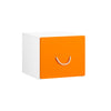 SoBuy Scatola porta giochi bambini Contenitore giocattolo per bambini Ceste portaoggetti Bianco e Arancione 40x40x35cm KMB74-W