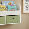SoBuy Libreria per bambini Mensola a muro con due scatole di giocattoli 60x20x36 cm Bianco KMB81-W