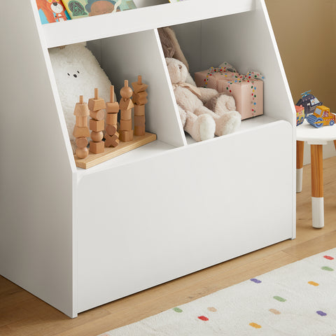 Sobuy Детски шкафове за шкафове за деца с гърди от гърди от мебели за мебели бяла спалня 80x40x100cm kmb83-w