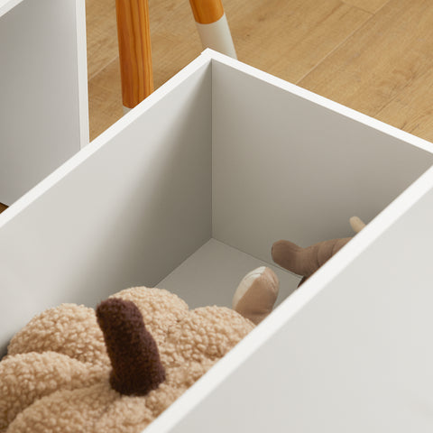 Sobuy Детски шкафове за шкафове за деца с гърди от гърди от мебели за мебели бяла спалня 80x40x100cm kmb83-w