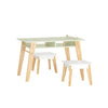 SoBuy Tavolo per bambini con 2 sedie Set mobili per bambini Tavolo da dipingere per bambini Verde KMB92-GR