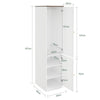SoBuy KSB03-W Armadio 2 Ante Battenti Salvaspazio (immagine 3/12)