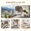 SoBuy OGS62-MI, Dondolo da Giardino Poltrona Relax con Parasole Regolabile Amaca da Giardino Sedia a Dondolo per Esterni e Interni Poltrona Sospesa Beige 108x126x163 cm