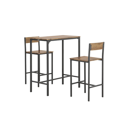 Sobuy Set 3 парчета маса с 2 бар с високи столчета за винтидж стил къща, L89*P45 cm, височина 100 cm, OGT03-XL