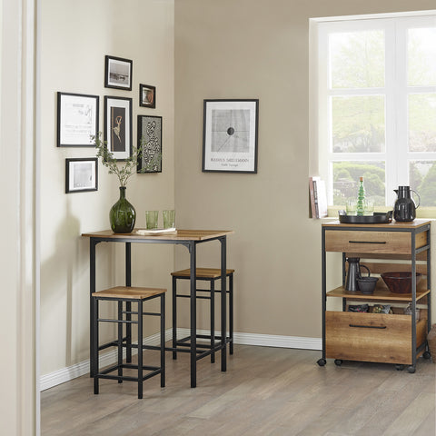 Собуи маса и столове с висока маса дървена кухненска маса с 2 стола OGT10-PF