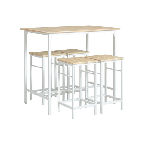 Собуи маса и високи столове за маса дървена кухненска маса с 4 agnt11 -собственици на столчета