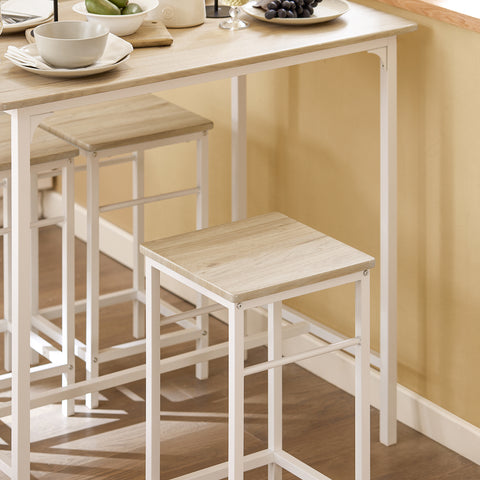 Собуи маса и високи столове за маса дървена кухненска маса с 4 agnt11 -собственици на столчета
