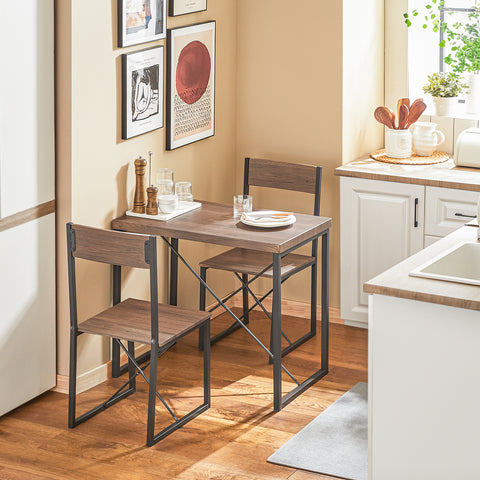 Комплект трапезария на собуи с 2 стола маса и столове кухня реколта L80*P50*A75 cm, OGT19-N