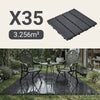 Sobuy SDA15-HG, Piastrelle da Giardino 35 Pezzi Pavimento per Esterno Ad Incastro Mattonelle per Esterno Antiscivolo per Balcone e Giardino Grigio 30.5x30.5x2 cm
