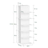 SoBuy STR14-W Mobile Scaffale Libreria Stretta, 5 Livelli, Bianco - immagine 3/12